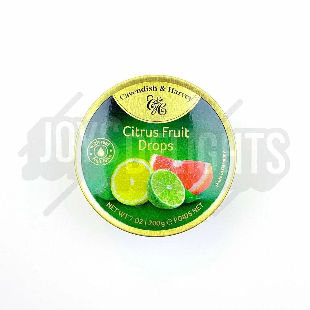 Brand new βοΈ Joy's De'Lights Cavendish & Harvey Citrus Fruit Drops Tin All π¬ Candy π 1 Joy's De'Lights Cavendish & Harvey Citrus Fruit Drops Tin All Candy