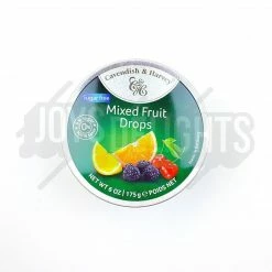 Joy's De'Lights Cavendish & Harvey Sugar Free Mixed Fruit Drops Tin Bulk