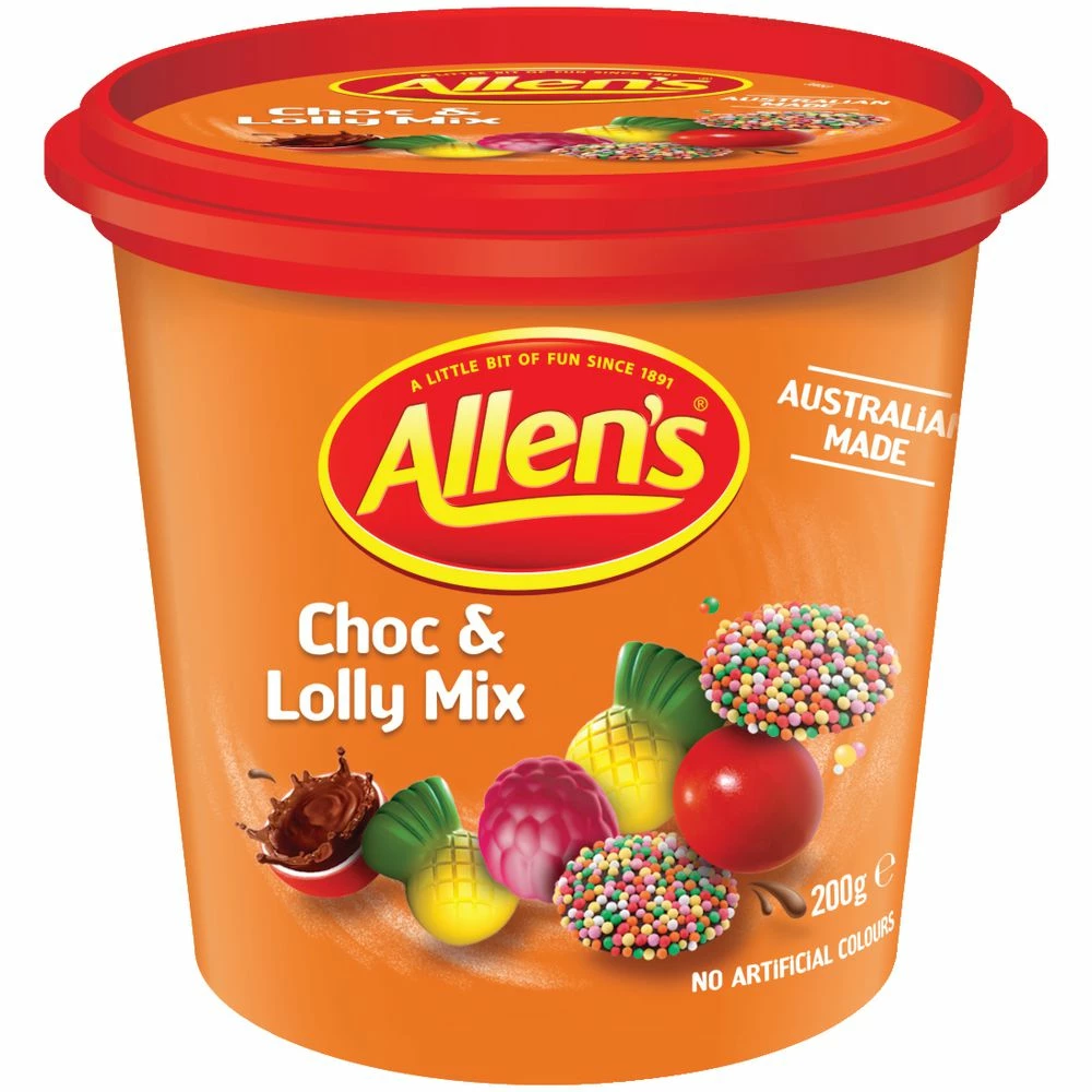 Budget ⭐ Joys Delights Lolly Shop Online Milk Chocolate Allen's Choc & Lolly Mix Cup 200g 🤩 1 Joys Delights Lolly Shop Online Milk Chocolate Allen's Choc & Lolly Mix Cup 200g