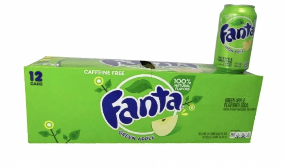 Outlet π Joy's De'Lights Fanta Green Apple 12 Pack Carton β 1 Joy's De'Lights Fanta Green Apple 12 Pack Carton