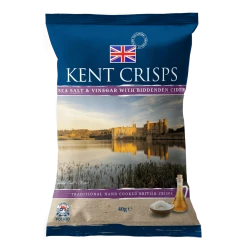 Joys Delights Lolly Shop Online New Arrivals Kent Crisps Sea Salt & Vinegar With Biddenden Cider 40g