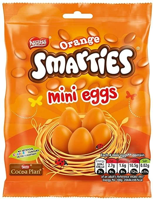 New π Joy's De'Lights Smarties Orange Mini Eggs Bag 80g Bulk 𧨠1 Joy's De'Lights Smarties Orange Mini Eggs Bag 80g Bulk